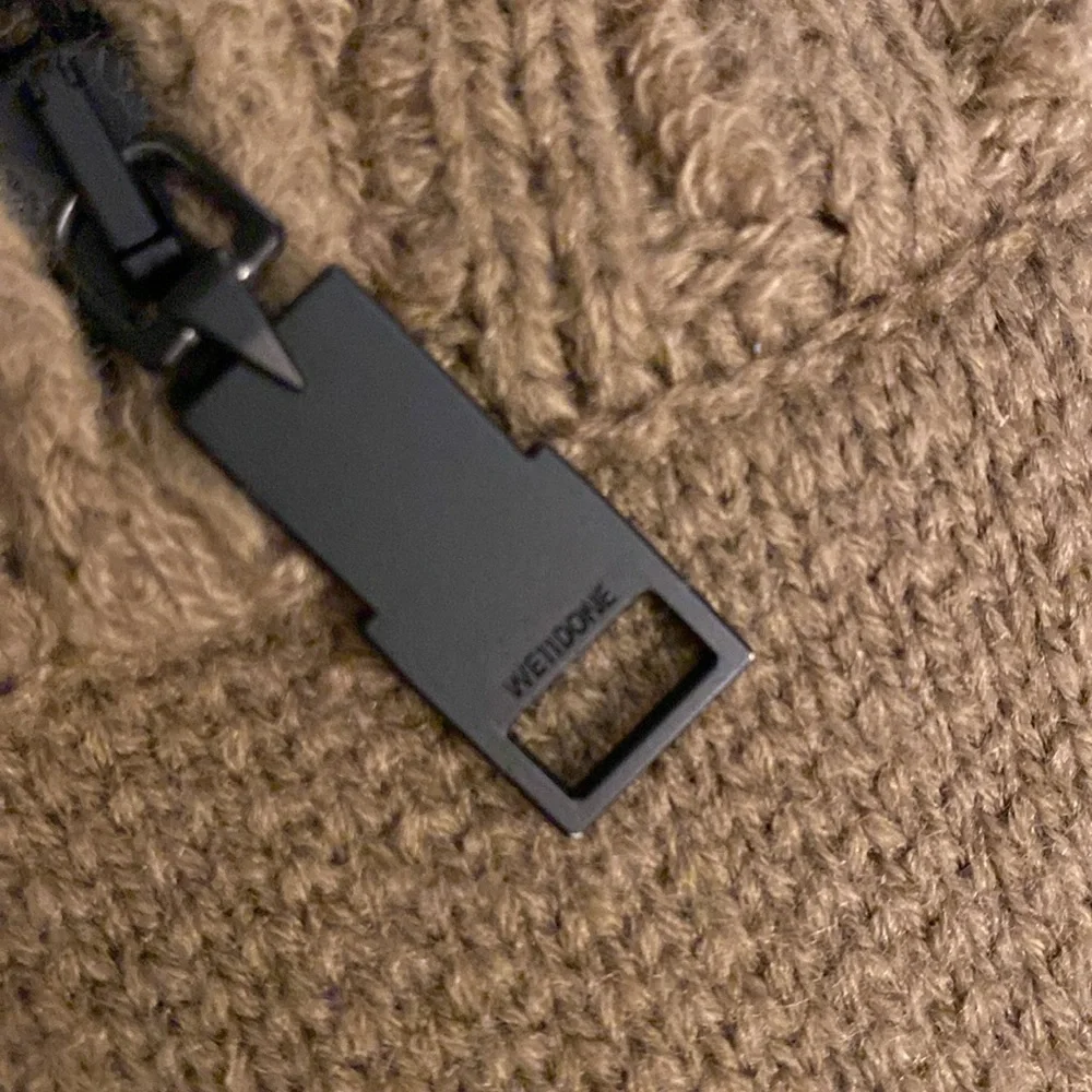 WE11DONE SQUARE LOGO PILE KNIT‎ JUMPER SWEATER